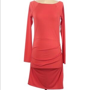 Rachel Roy long sleeved orange dress 
Size Small